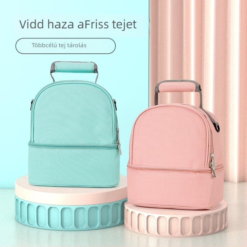 Anyatej tároló hátizsák – nylon, szigetelt, kopásálló, ívelt vállpántok, Oxford bélés