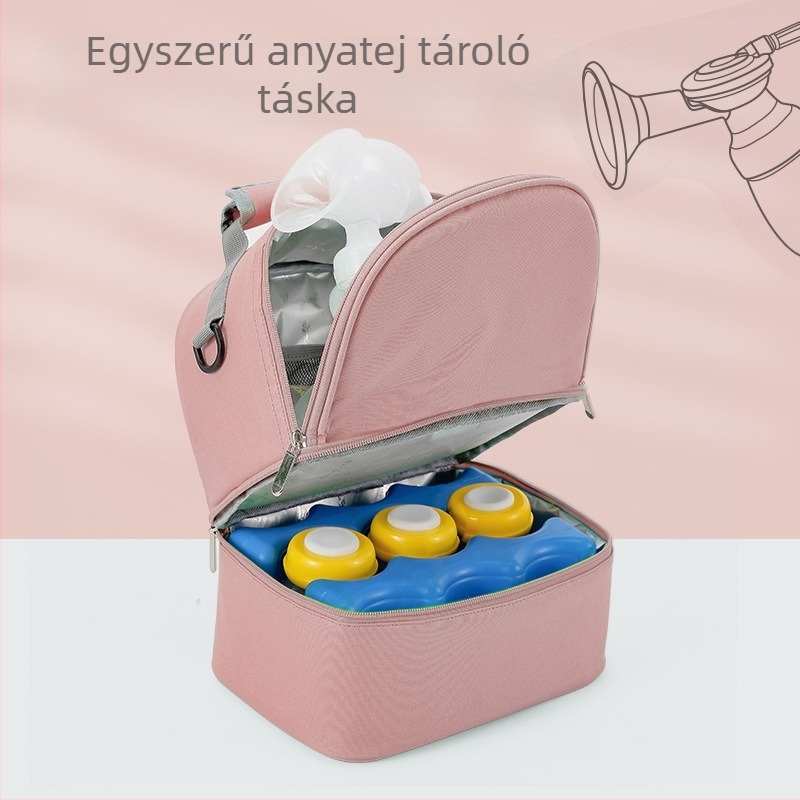 Anyatej tároló hátizsák – nylon, szigetelt, kopásálló, ívelt vállpántok, Oxford bélés