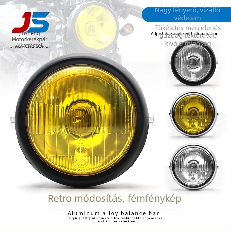 Kerek motorkerékpár fényszóró 12V 35W 2250lm 50 000 h