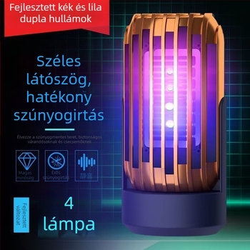 Beltéri dugaszolható szúnyogirtó lámpa kettős hullámú csapdával — lefedettség 61 m² és fölött; fénycső fényforrás; levehető akkumulátor; nem toxikus