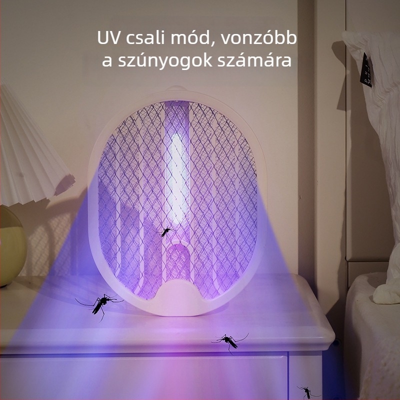 Összecsukható automata elektromos szúnyog- és légycsapó LED-jelzővel, USB-töltéssel, otthoni használatra