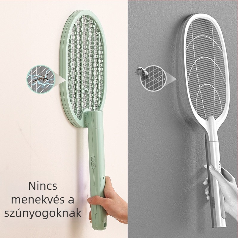 Összecsukható automata elektromos szúnyog- és légycsapó LED-jelzővel, USB-töltéssel, otthoni használatra