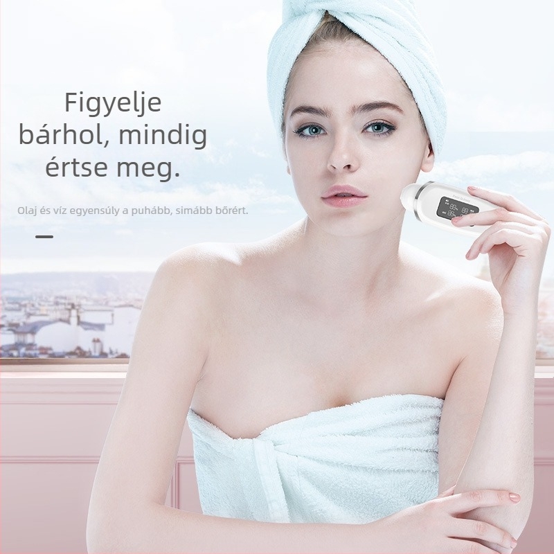 Okos bőrvizsgáló a bőr nedvességének és zsírtartalmának mérésére otthoni használatra, IPX7 vízálló, beépített 800–1000 mAh akkumulátor, hordozható
