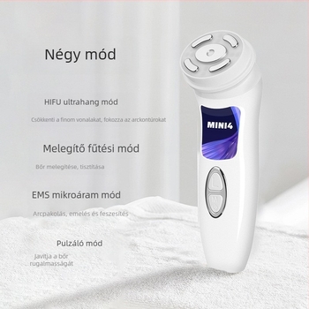 Újratölthető negyedik generációs HIFU ultrahangos arckezelő készülék RF-vel és EMS mikroárammal, beépített 1200–2000 mAh akkumulátor