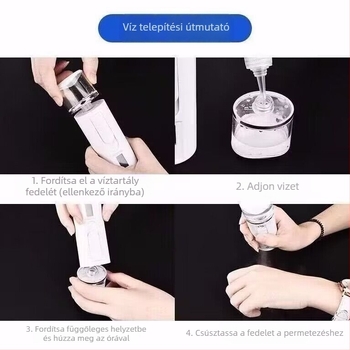 Nano hideg permetező arctisztító készülék beépített 800–1000mAh akkumulátorral, 2 sebesség, modell 718a, permetezési idő 11–30 s