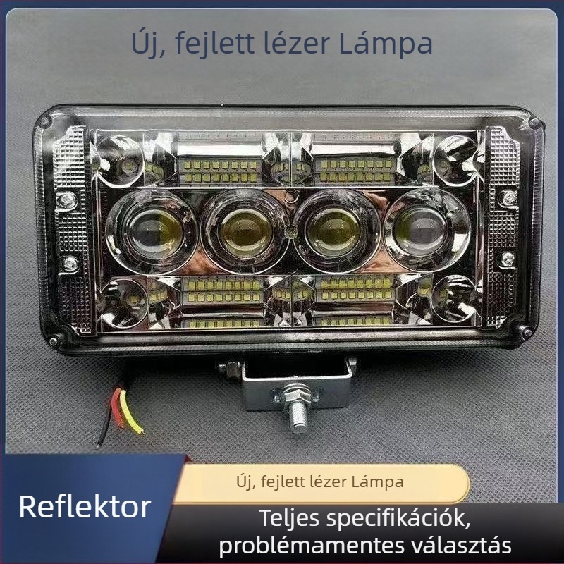 LED autóspotlámpa 12-80V, univerzális használat, tolató fény, négyzet alakú LED lámpa teherautókhoz, furgonokhoz, motorkerékpárokhoz és elektromos járművekhez