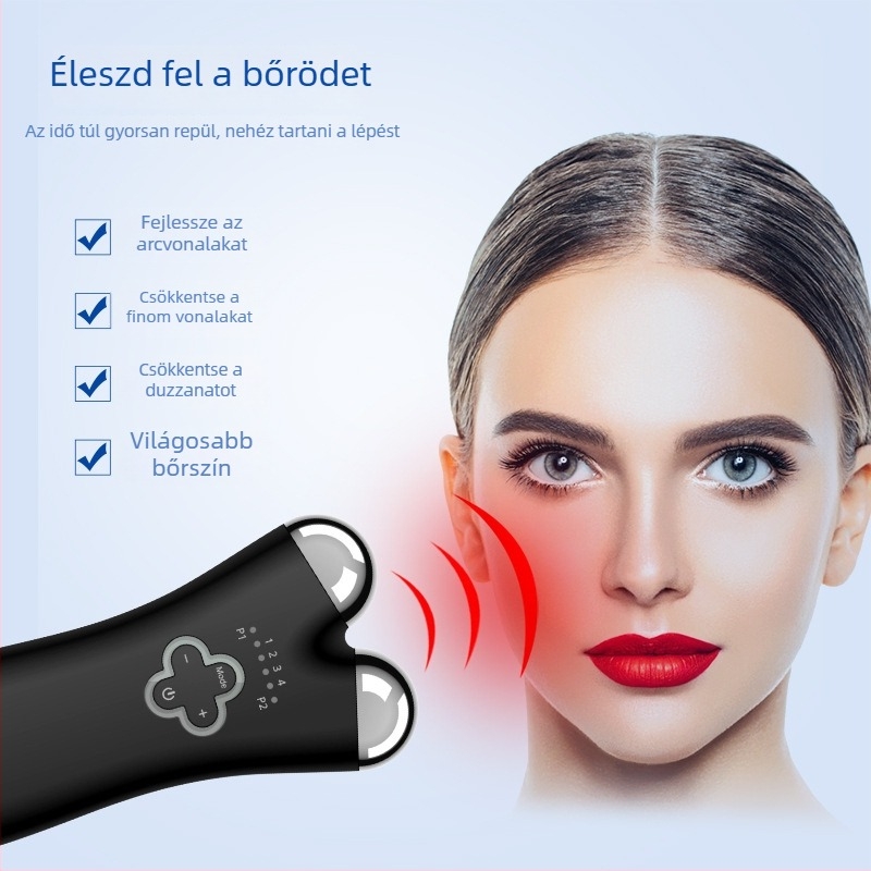 EMS mikroáramú arcfel-emelő eszköz otthoni használatra – hordozható, beépített 300–500 mAh akkumulátor, 50/60 Hz, szeplők eltávolítása és bőrfelfrissítés