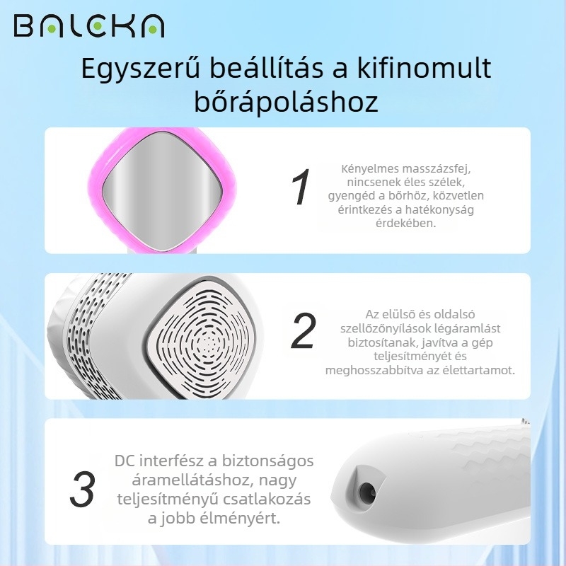 Professzionális arcfotorejuvenációs készülék Ice Hammerrel, színes fényű masszázs – meleg/hideg – OEM