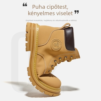 Férfi magas Martin bakancs télre, fleece bélés, felső rész keverék anyagokból, gumitalp, alacsony szár, fűző előre