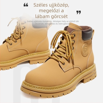 Férfi magas Martin bakancs télre, fleece bélés, felső rész keverék anyagokból, gumitalp, alacsony szár, fűző előre