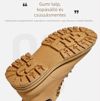 Férfi magas Martin bakancs télre, fleece bélés, felső rész keverék anyagokból, gumitalp, alacsony szár, fűző előre