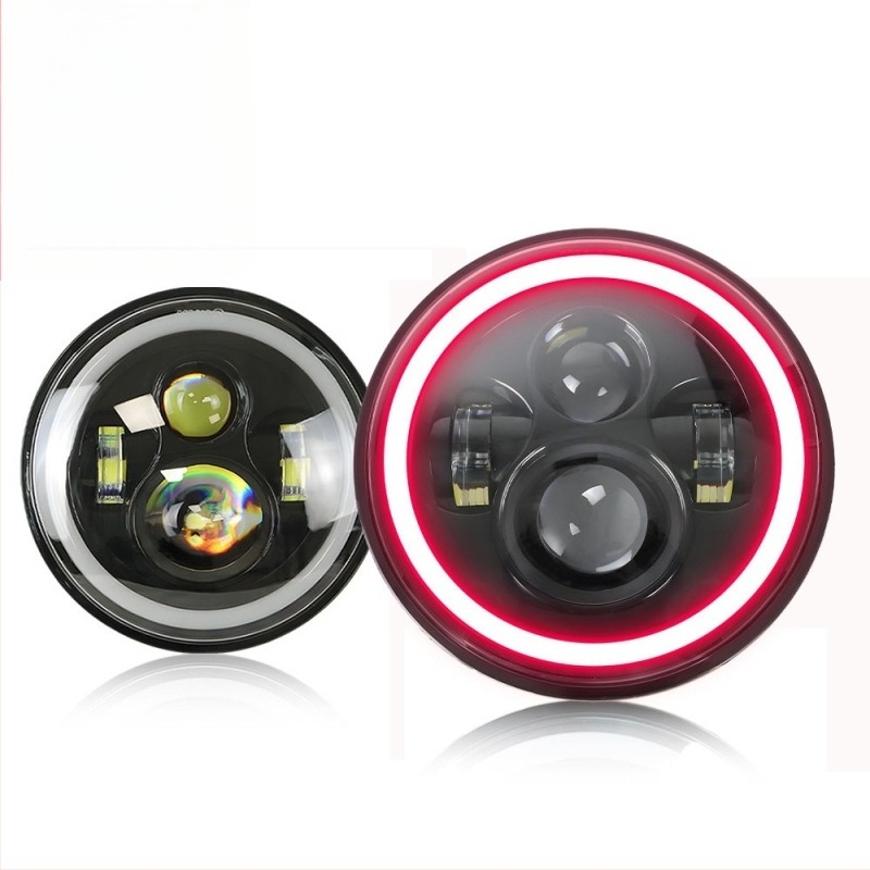 LED Wrangler lámpa Angel Eye és apertúra lencsével, alumínium ház, IP66, 12-48V, testreszabható