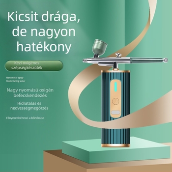 Koslang Hordozható oxigén-injektáló és nano permetező szépségápoló készülék, magas nyomású, újratölthető akkumulátor 800–1000 mAh, otthoni használatra
