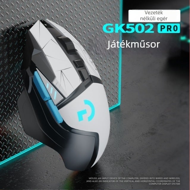 Optikai egér USB, 4000 DPI, 2.4GHz vezeték nélküli, 5 gomb (asztali számítógépekhez)