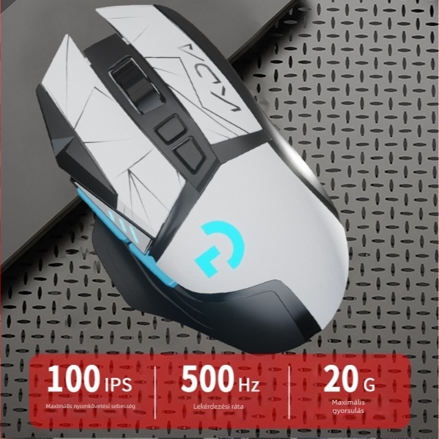 Optikai egér USB, 4000 DPI, 2.4GHz vezeték nélküli, 5 gomb (asztali számítógépekhez)
