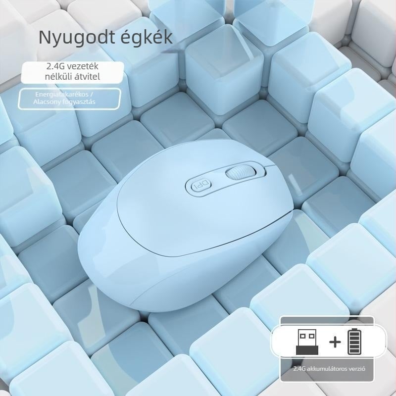 Vezeték nélküli Bluetooth optikai egér laptophoz, újratölthető, duál-mód 2.4G/Bluetooth, hangtalan, 1600 DPI, 4 gomb