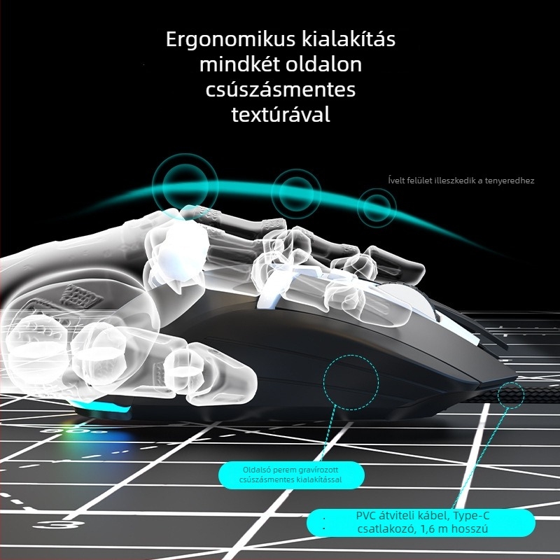 G502 Vezeték nélküli három módú egér | 4000 DPI, 7 gomb, USB interfész, 2.4GHz/Bluetooth, 10 m hatótáv