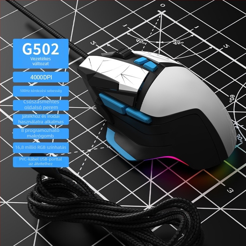 G502 Vezeték nélküli három módú egér | 4000 DPI, 7 gomb, USB interfész, 2.4GHz/Bluetooth, 10 m hatótáv