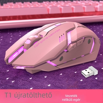 Vezeték nélküli gaming egér 1600 DPI, 6 gomb, USB interfész, 2,4 GHz-es vezeték nélküli kapcsolat, állítható DPI 3 szintig