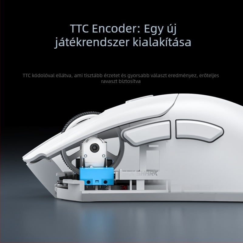 Attack Shark R1 játékegér PAW3311 szenzorral, 18000 DPI, 6 gomb, három üzemmód: USB, Bluetooth és vezeték nélküli