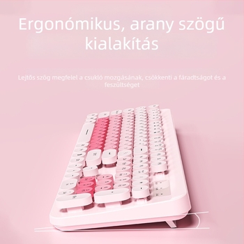 K73 vezeték nélküli billentyűzet és egér készlet, 104 gomb, 2.4G vezeték nélküli, 1600dpi optikai érzékelő, Plug and Play, ergonikus kialakítás