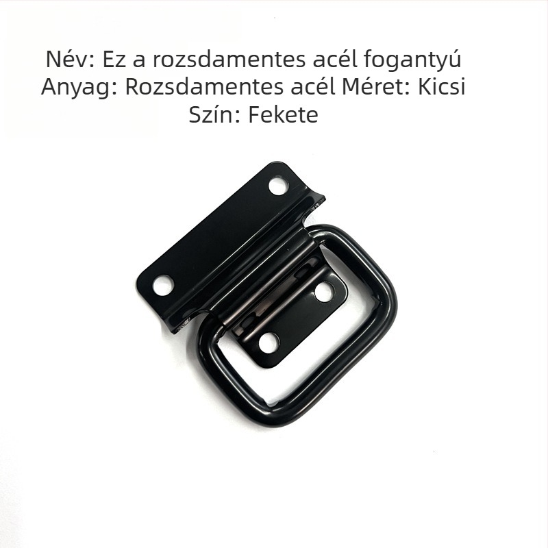 Rozsdamentes acél fogantyú szekrényhez/dobozhoz, gyűrűvel, hegesztés, modern minimál stílus, modell 20180614