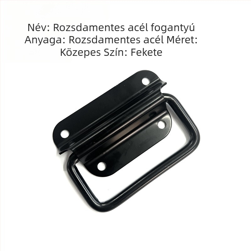 Rozsdamentes acél fogantyú szekrényhez/dobozhoz, gyűrűvel, hegesztés, modern minimál stílus, modell 20180614