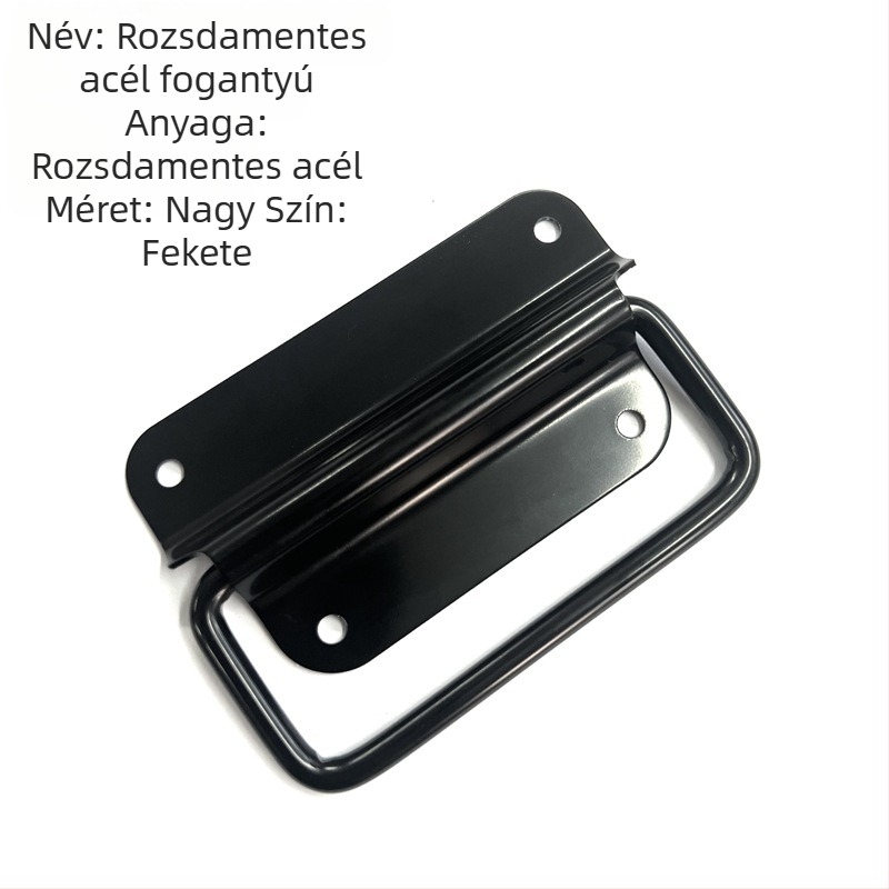 Rozsdamentes acél fogantyú szekrényhez/dobozhoz, gyűrűvel, hegesztés, modern minimál stílus, modell 20180614
