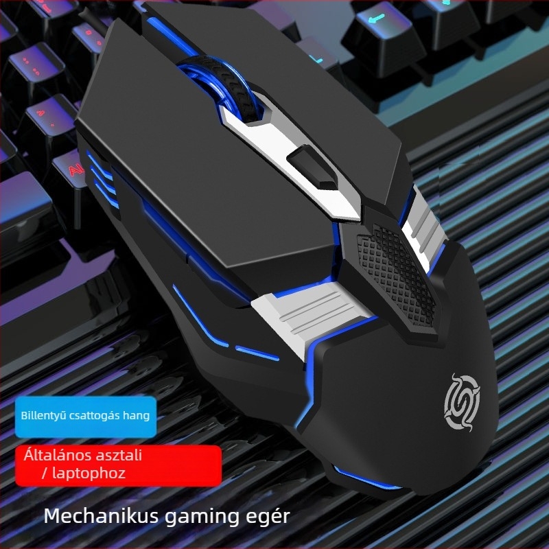 Viper M12 játékoptikai egér, 4000 DPI, USB kábeles, 6 gomb, ergonikus kialakítás
