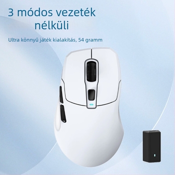 Optikai gamer egér, ergonikus kialakítás, 26000 DPI, 2,4 GHz vezeték nélküli, USB interfész