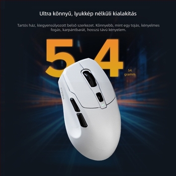 Optikai gamer egér, ergonikus kialakítás, 26000 DPI, 2,4 GHz vezeték nélküli, USB interfész