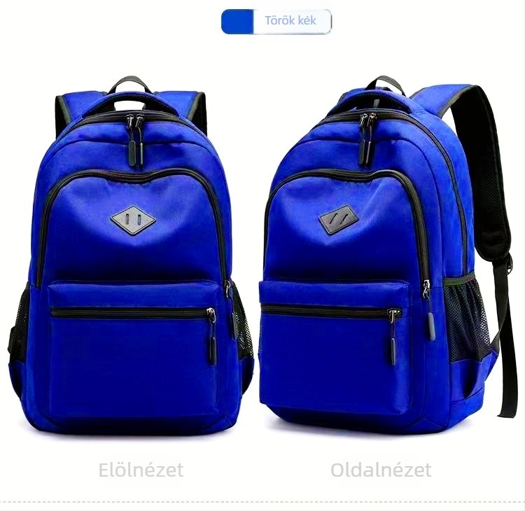 Szabadidős hátizsák, uniszex, nagy kapacitású, Oxford anyag, ívelt vállpántok, csíkos mintázat (térfogat 36-55 L)