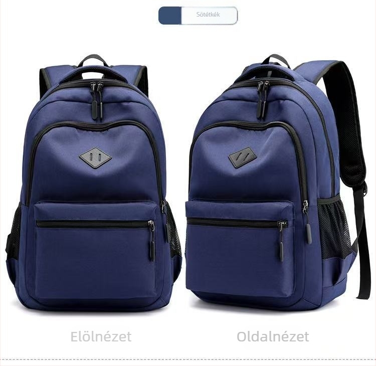 Szabadidős hátizsák, uniszex, nagy kapacitású, Oxford anyag, ívelt vállpántok, csíkos mintázat (térfogat 36-55 L)