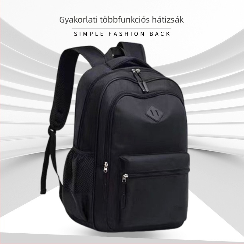 Szabadidős hátizsák, uniszex, nagy kapacitású, Oxford anyag, ívelt vállpántok, csíkos mintázat (térfogat 36-55 L)