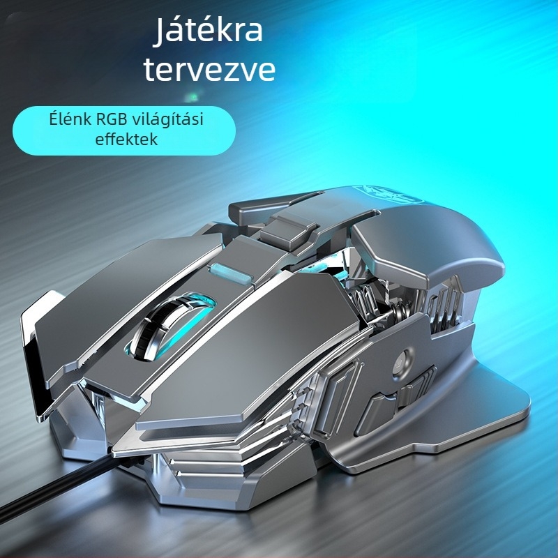 Optikai USB egér, vezetékes és 2,4G vezeték nélküli kapcsolattal, 2400dpi, 6 gomb