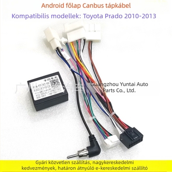 TO-55 Android Nagy Kijelző Navigációs Tápkábel Toyota Prado/Sequoia/RAV4 (2010–2013 modellek) – Audio Módosítás, Tiszta Réz, Evoresn/Yisen