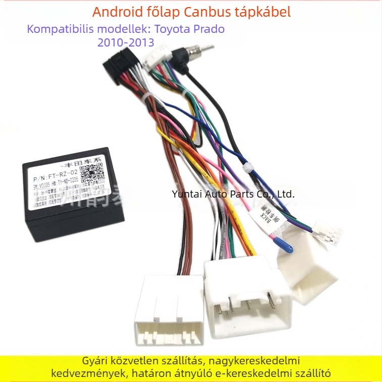 TO-55 Android Nagy Kijelző Navigációs Tápkábel Toyota Prado/Sequoia/RAV4 (2010–2013 modellek) – Audio Módosítás, Tiszta Réz, Evoresn/Yisen