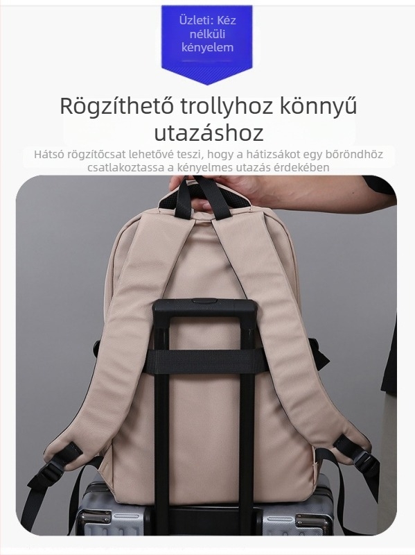 Uniszex hátizsák 20-35 L, vízlepergető poliészter, 16 hüvelykes laptophoz