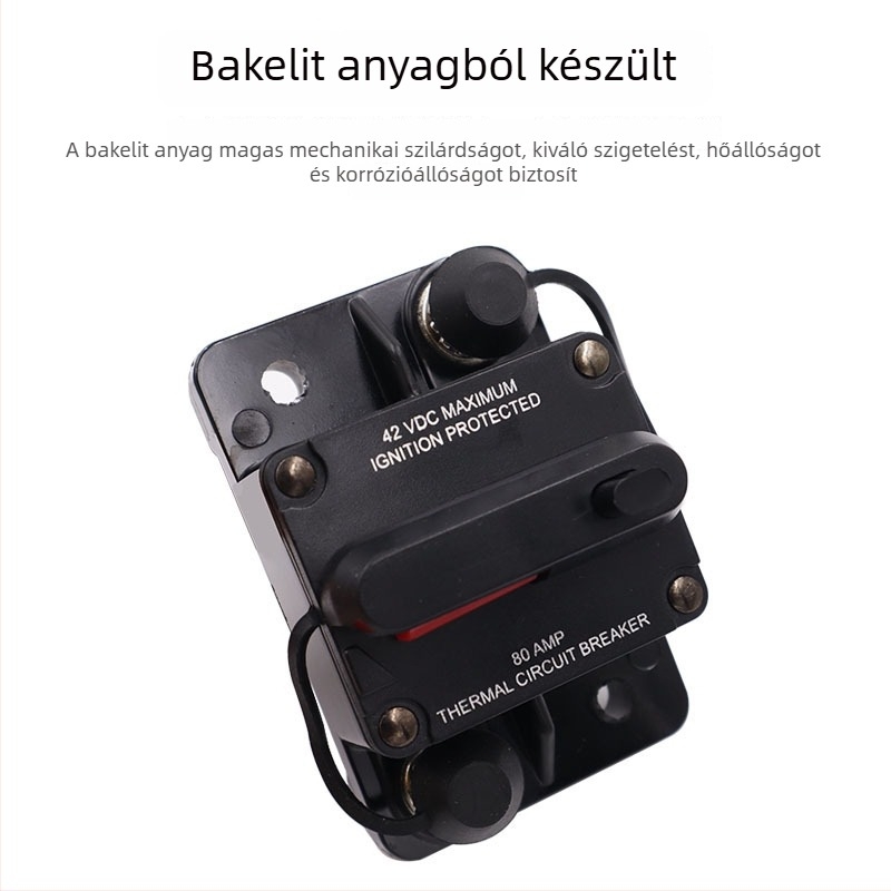 Autó Audió Biztosíték Tartó Kapcsoló, magas áramú, univerzális, 12-48V, 10W, cinkötvözet