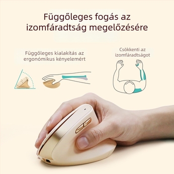 Ergonómikus vezeték nélküli egér vezeték nélküli töltéssel, 2,4 GHz kapcsolat, 6 gomb, DPI állítható 800–2400, USB interfész