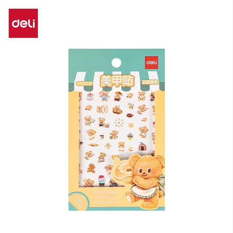 Deli HY210 Butter Bear Cartoon Napló matricák, aranyos stílus, nyomtatott kivitel