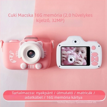 Gyerekeknek szánt digitális fényképezőgép – játék fotó- és videó felvétel, 20MP; Modell YT006B/YT006WIFI3.0; memóriakártya támogatott; akkumulátor kb. 1 óra; funkciók: fényképezés, videózás, játék üzemmód, időzítő, filterek