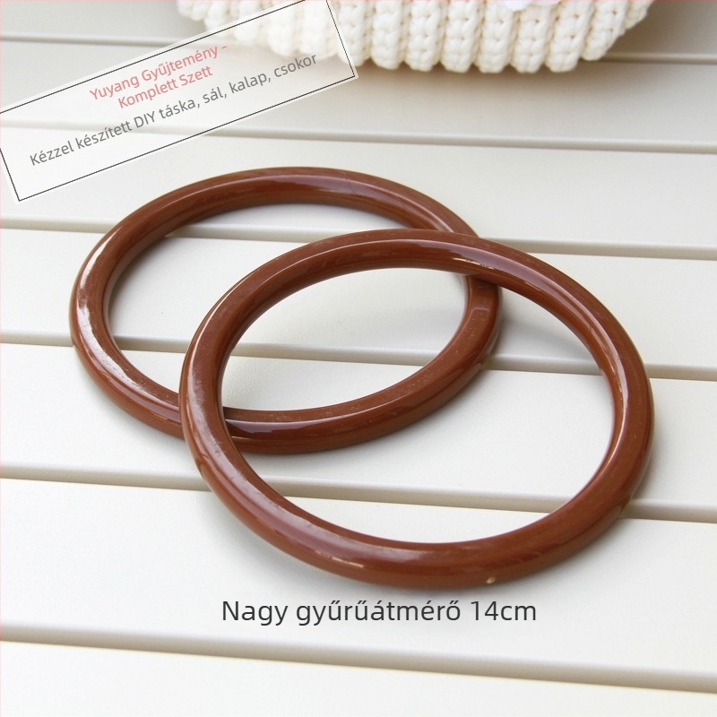 Gyantából készült D-formájú táska átlátszó gyűrűvel – Nyár 2024, szabadidős utazási stílus, vízálló