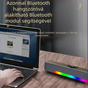 Asztali Bluetooth sztereó hangsugó, USB táplálás, 2 hangszóró, 5W, Bluetooth 5.3, 200Hz-16kHz