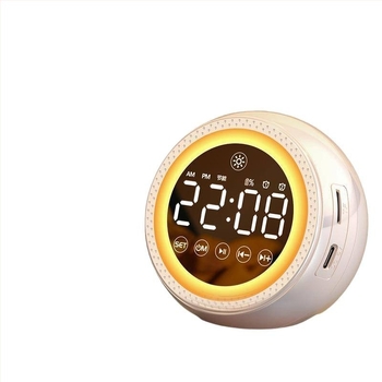Többfunkciós AI beszéd-alapú ébresztőóra Bluetooth hangszóróval és szubwooferrel, Bluetooth 5.3, beépített 1200-2000 mAh akkumulátor, 40 Hz-20 kHz, SNR ≥100 dB, 10 m hatótáv