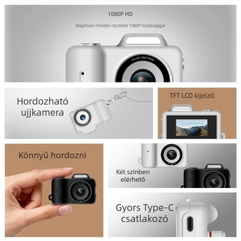 Kompakt CCD digitális kamera, 8 MP, 1/1.7'' érzékelő, 3x digitális zoom, 640x480 felbontás, USB 2.0