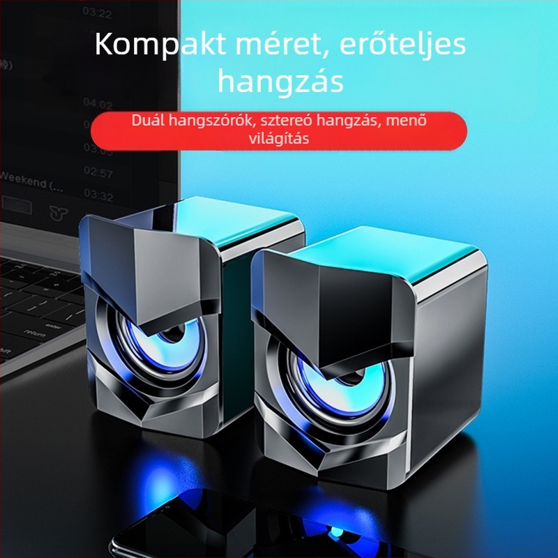 Saida V-158 Számítógép-hangfal USB interfész, 3.5 mm-es audio jack, 40Hz–20kHz, 3W teljesítmény