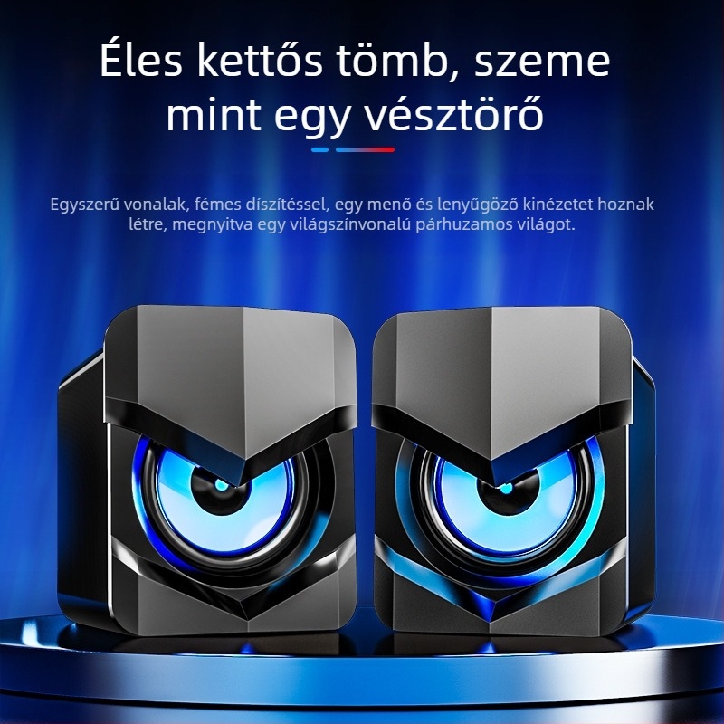 Saida V-158 Számítógép-hangfal USB interfész, 3.5 mm-es audio jack, 40Hz–20kHz, 3W teljesítmény