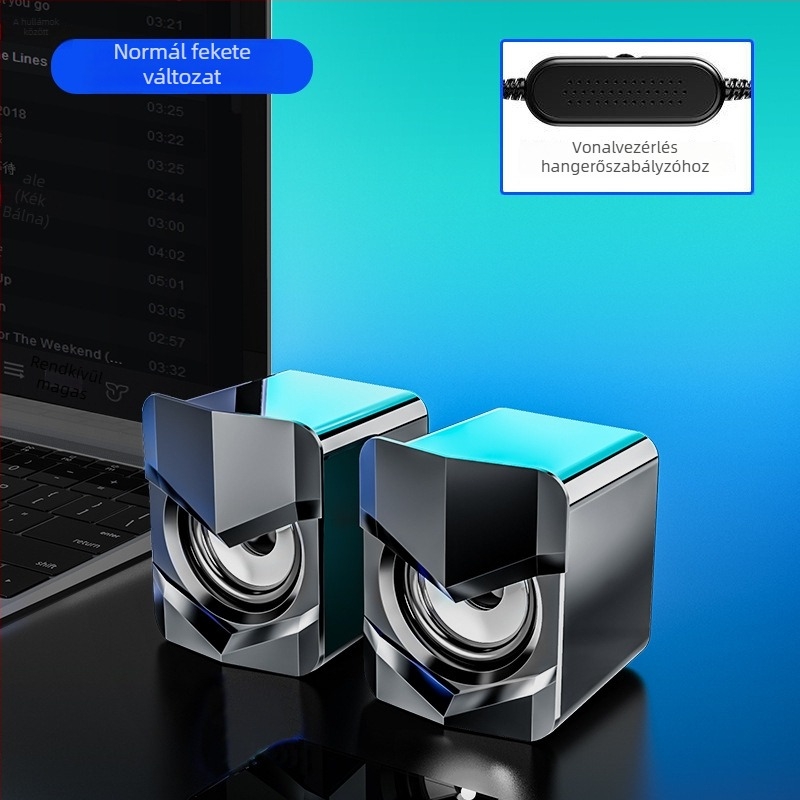 Saida V-158 Számítógép-hangfal USB interfész, 3.5 mm-es audio jack, 40Hz–20kHz, 3W teljesítmény