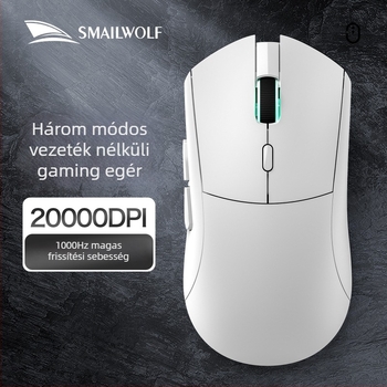 Smailwolf RS7 hárommódú vezeték nélküli játékegér, 10000 DPI, 6 gomb, USB, 2.4G + Bluetooth